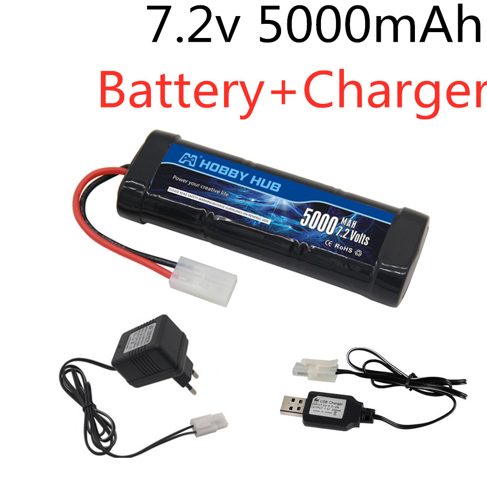 Rc Hobby Charger - 7.2V 5000mAh Ni-MH Battery Pack with