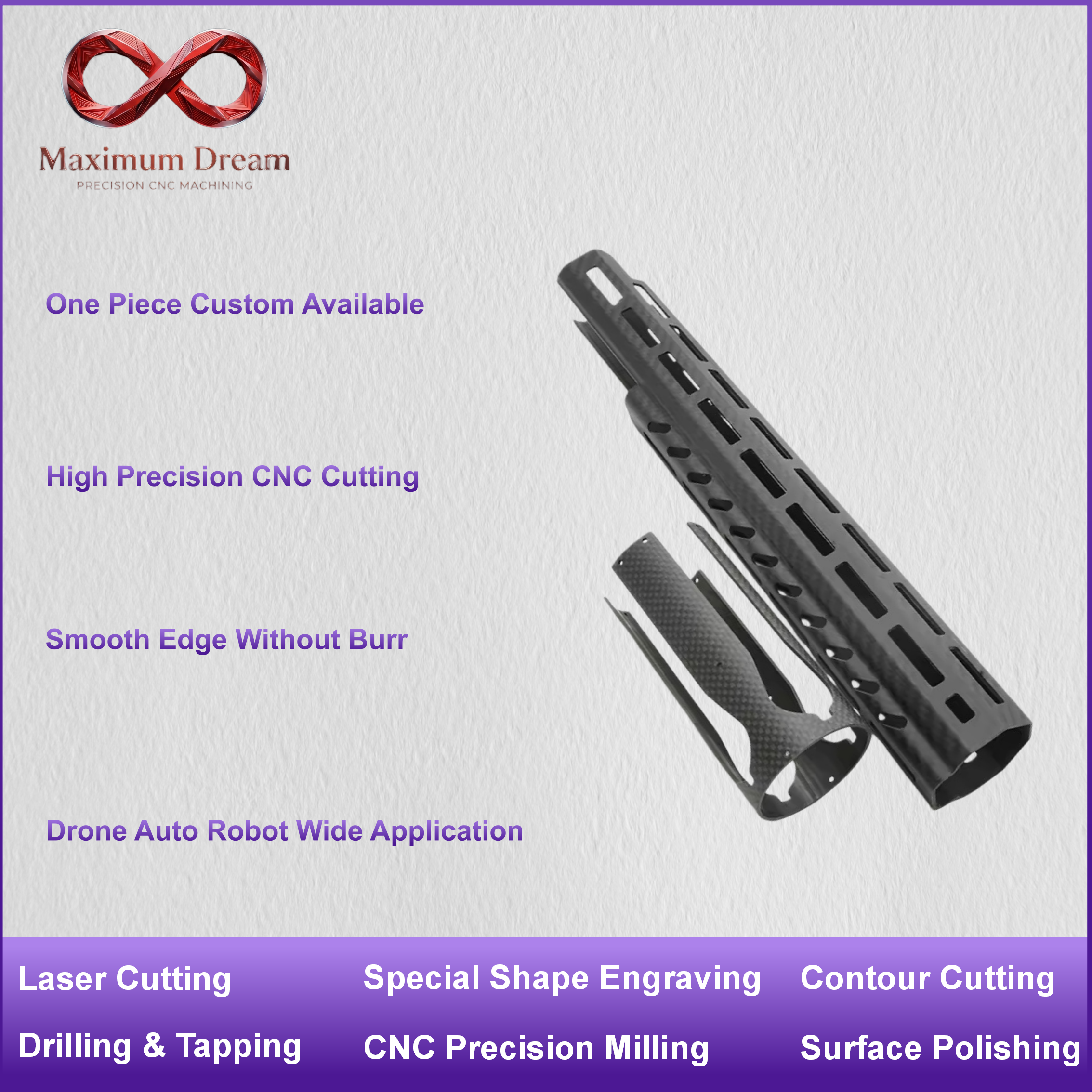 Rc Hobby Drill - Custom CNC Carbon Fiber Tube Drilling
