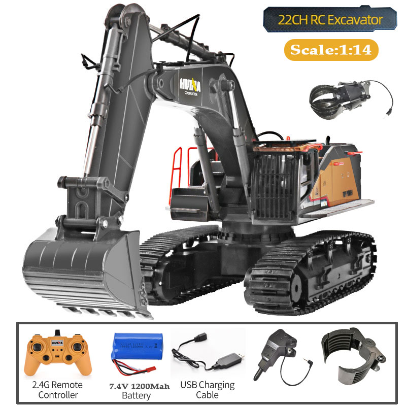 Rc Excavator Hydraulic - HUINA 1592 Alloy Excavator Truck 1/14