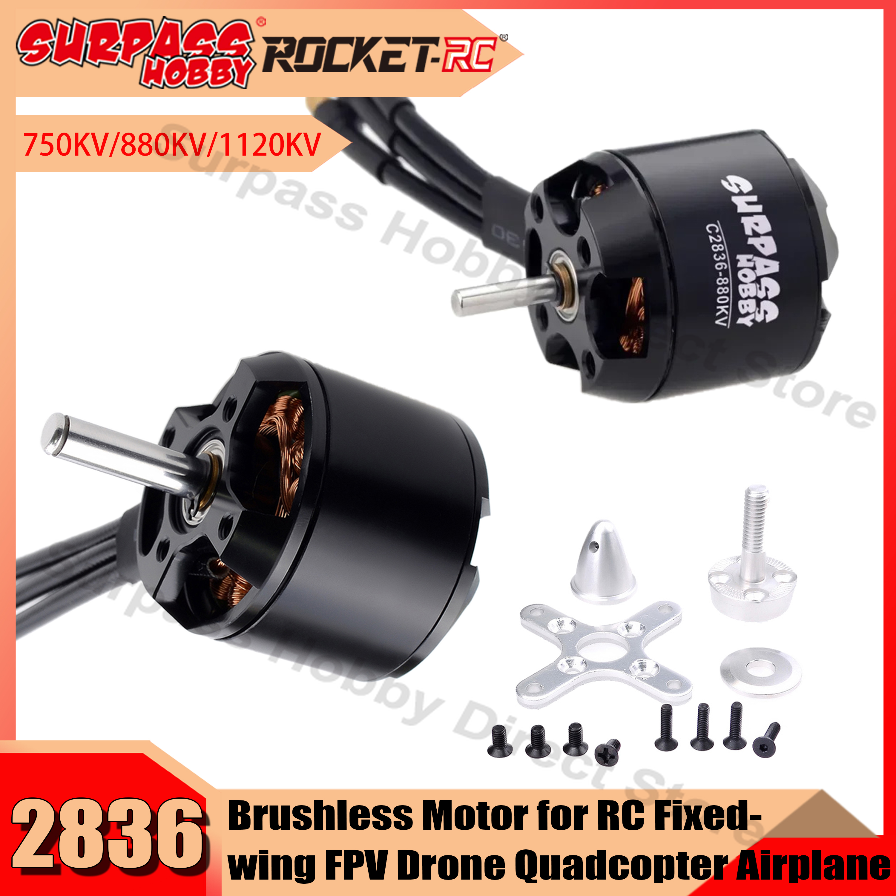 Rc Plane Hobby Zone - SURPASS HOBBY 2836 750KV 880KV 1120KV