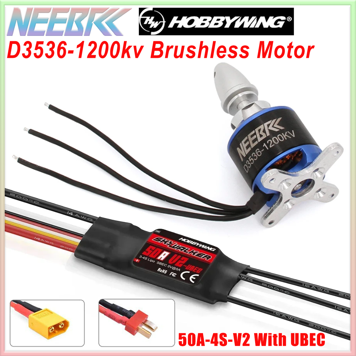 Rc Plane Hobby Zone - 3536 1200KV Brushless Motor 2-4S w