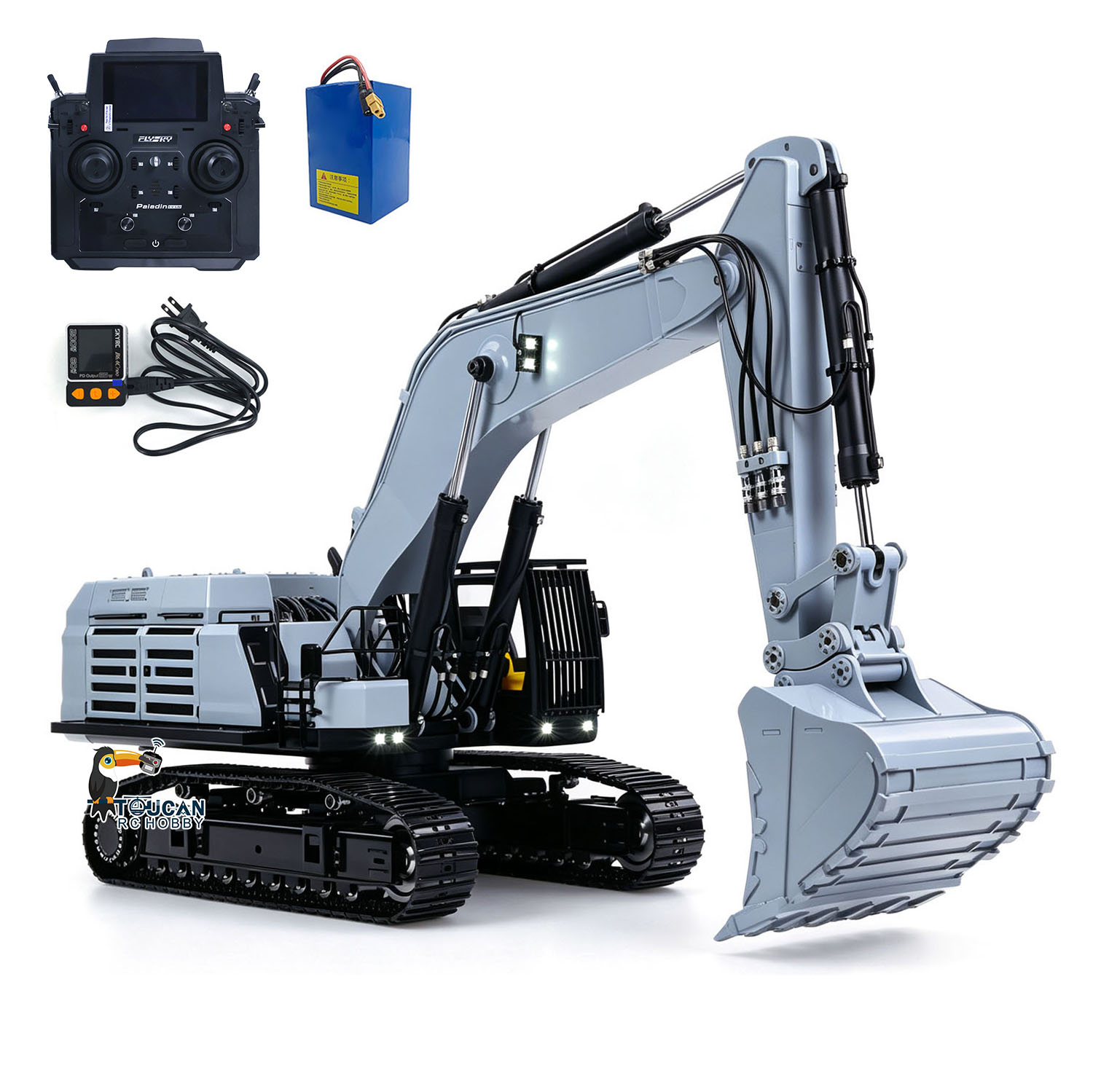 1/12395F RC Hydraulic Heavy Ex - Rc Excavator Hobby recension och pris