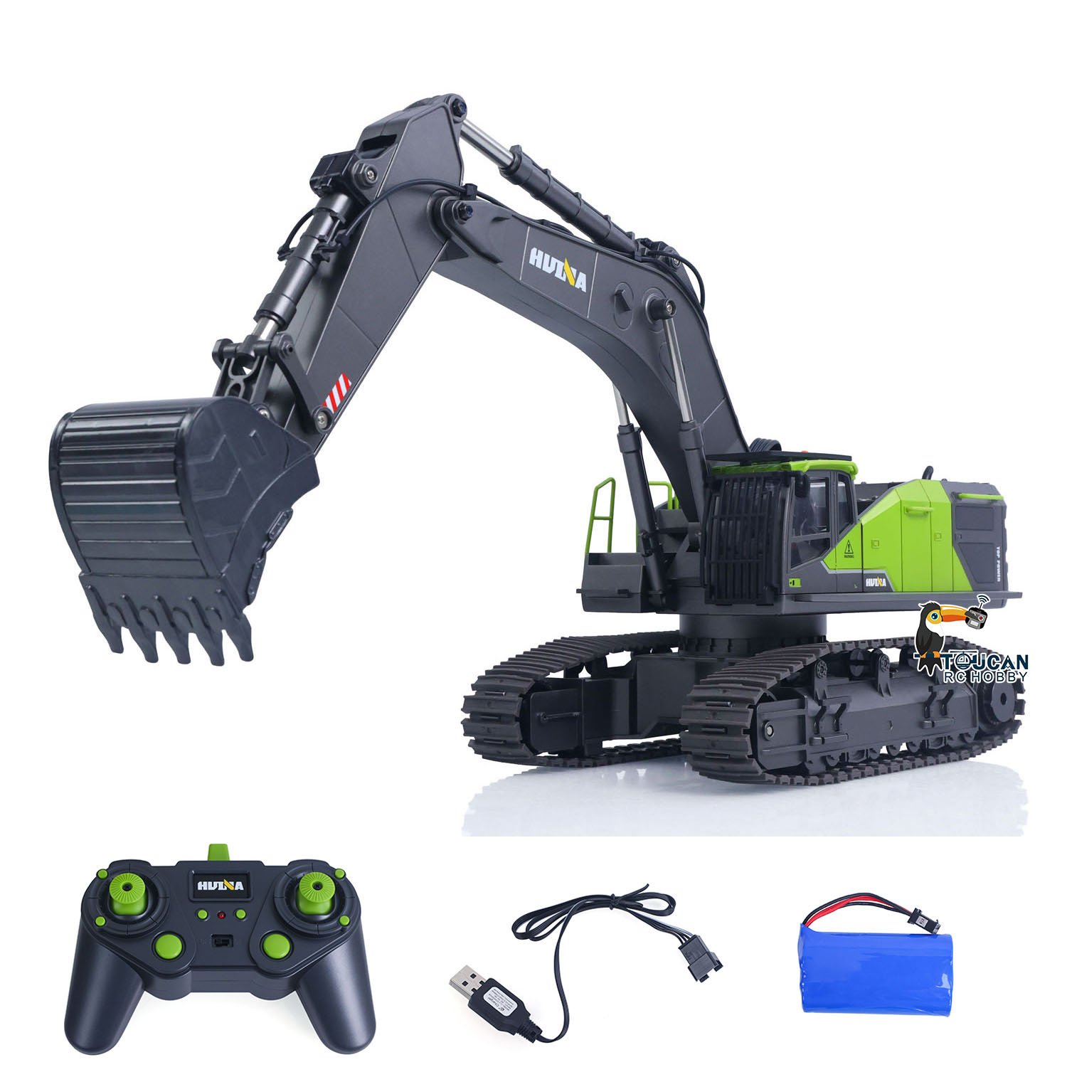 US Stock Toys HUINA 1/14 593 M - Rc Excavator Hobby recension och pris