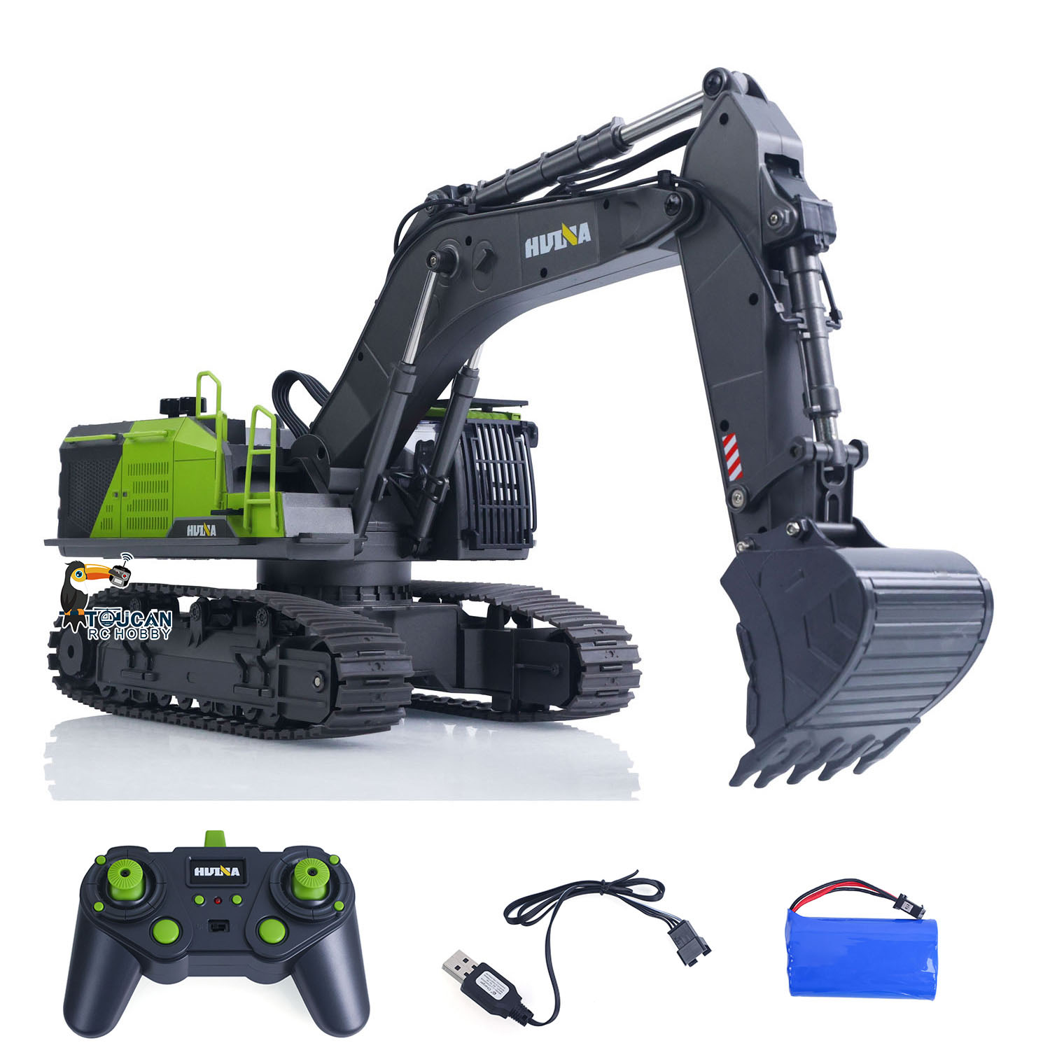 US Stock Toys HUINA 1/14 593 M - Rc Excavator Hobby recension och pris