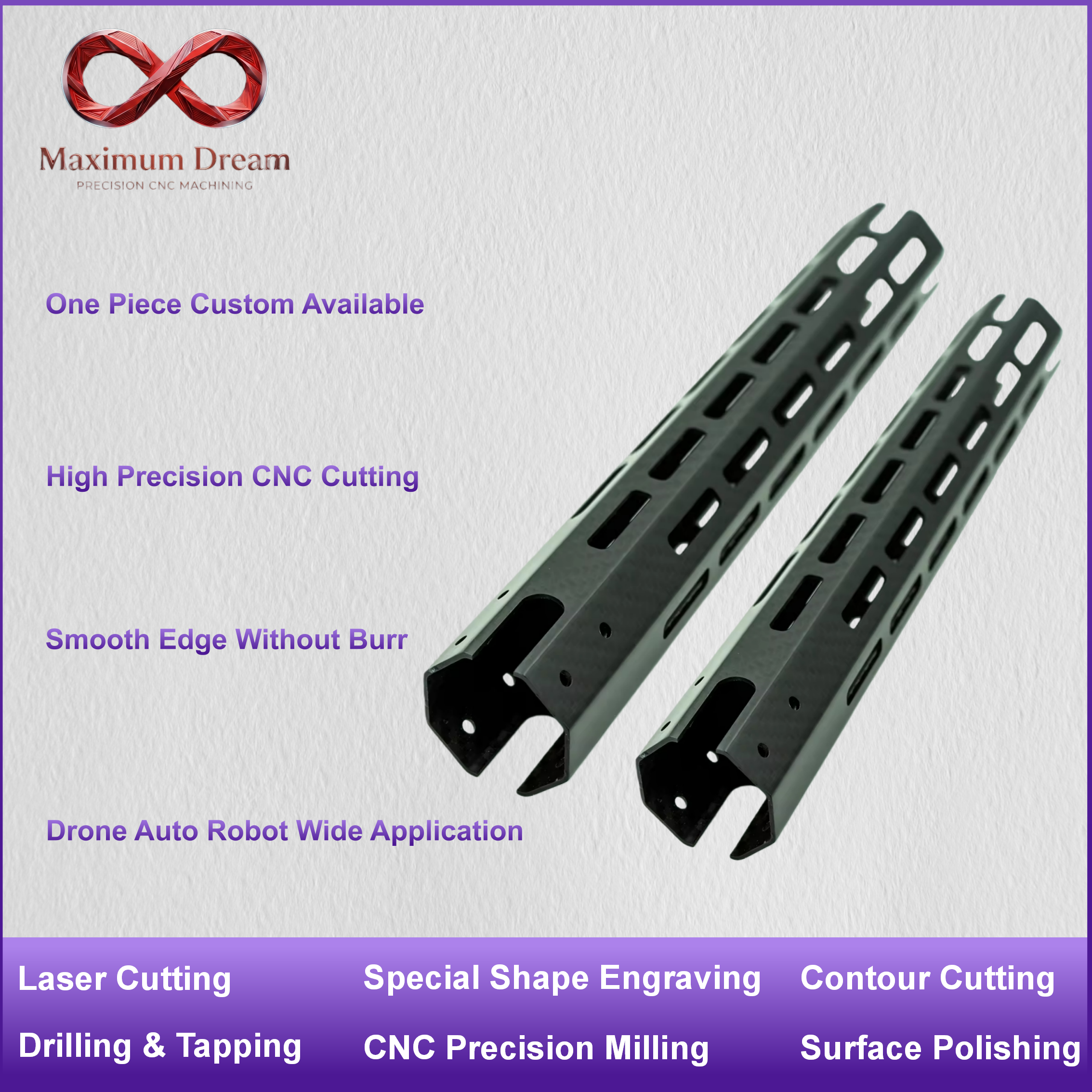 Custom CNC Carbon Fiber Tube D - Rc Hobby Drill recension och pris