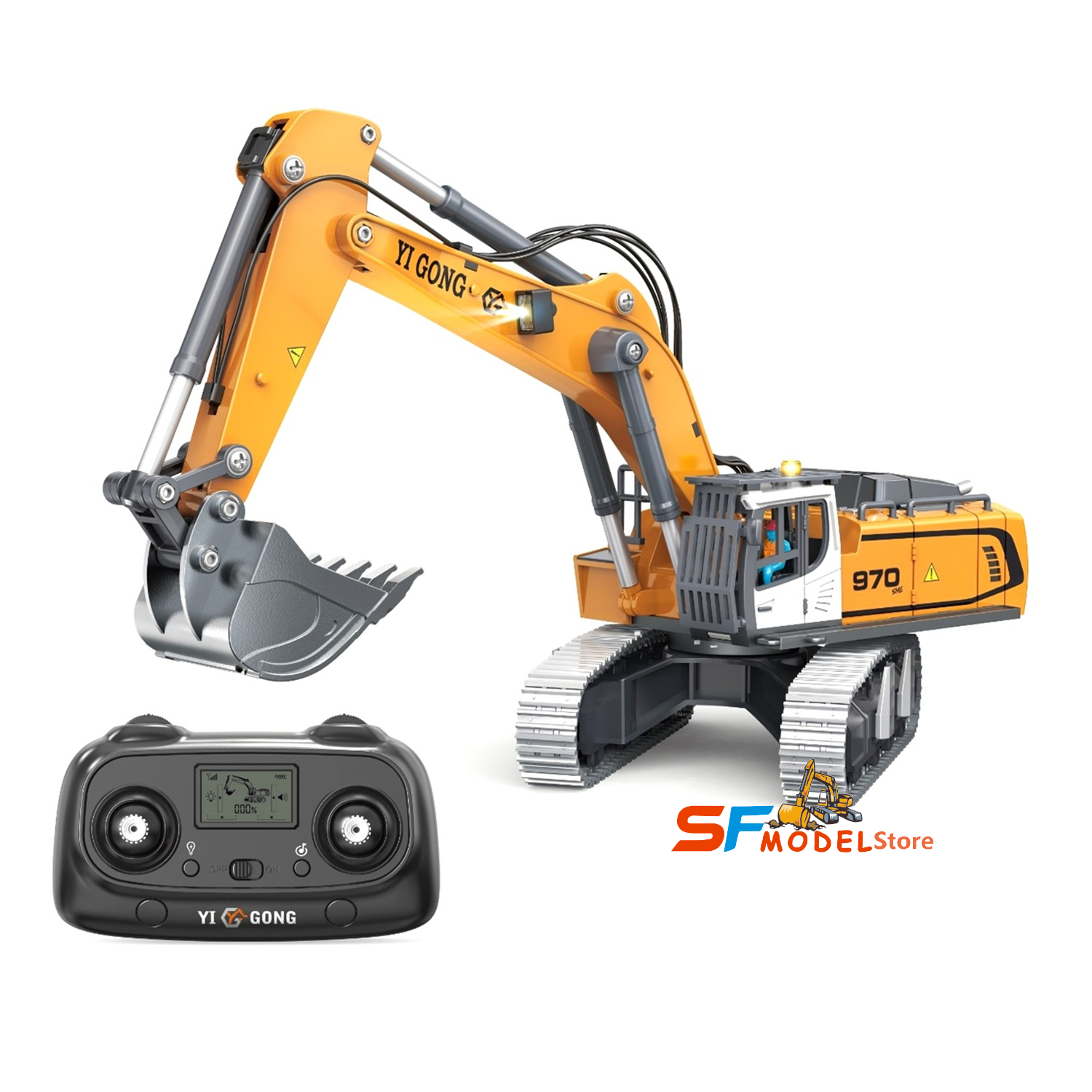 Mini Excavator 1/50 970 Electr - Rc Excavator Hydraulic recension och pris