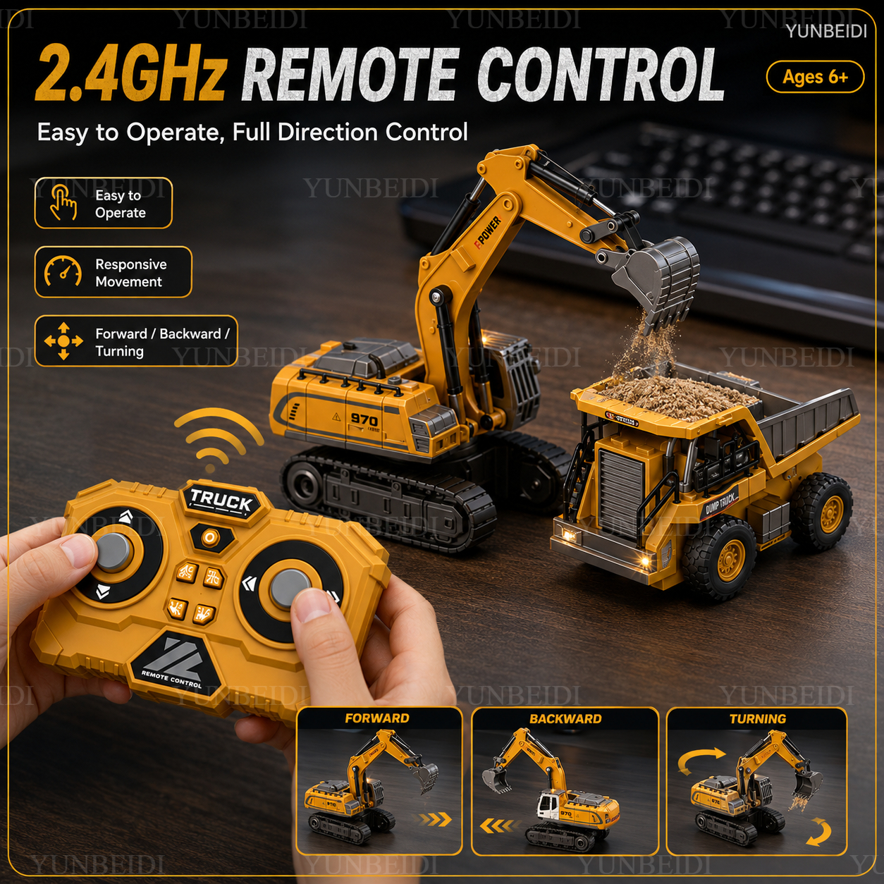 1:64 Remote Control Mini Alloy - Rc Excavator Hobby recension och pris