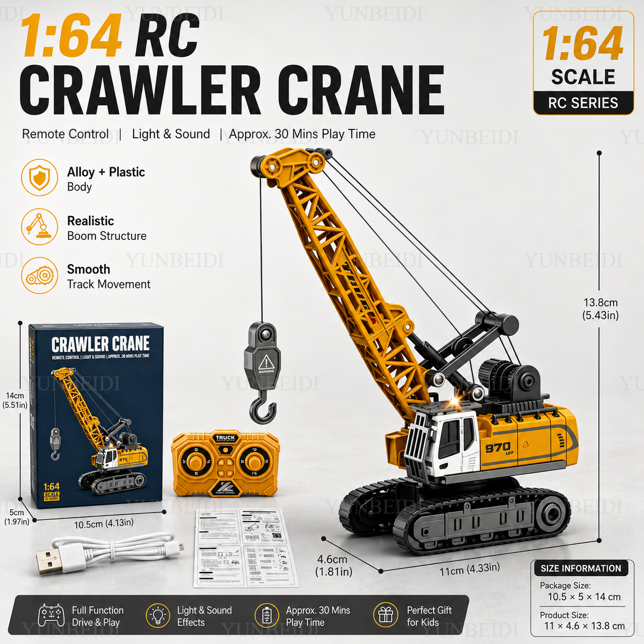 1:64 Remote Control Mini Alloy - Rc Excavator Hobby recension och pris