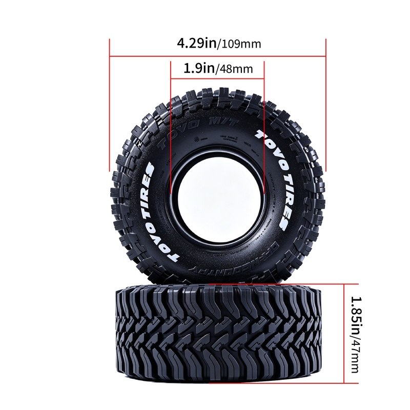 4pcs 1.9 inch 109*47mm RC Craw - Rc Crawler 4X4 recension och pris