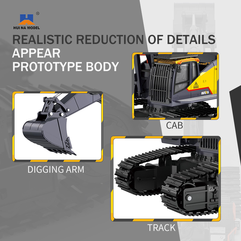 HUINA 1592 Alloy Excavator Tru - Rc Excavator Hydraulic recension och pris