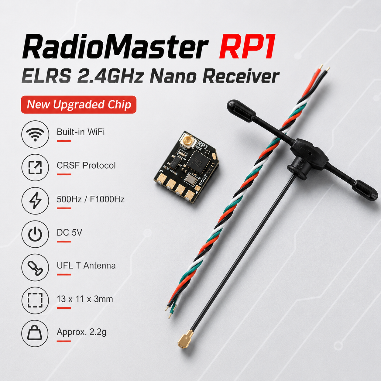 RadioMaster RP1 V2, 2.4GHz Exp - Rc Plane Hobby Zone recension och pris