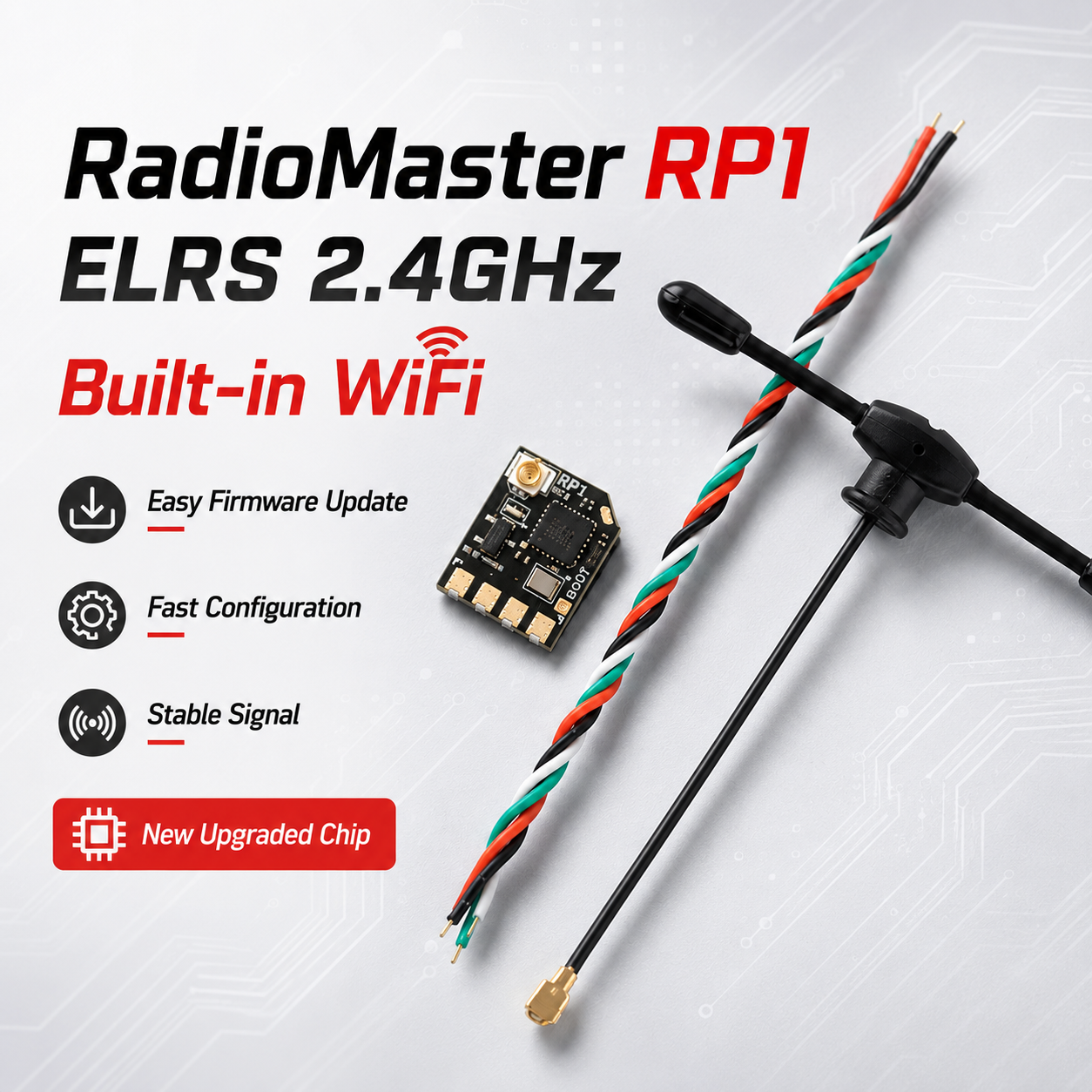 RadioMaster RP1 V2, 2.4GHz Exp - Rc Plane Hobby Zone recension och pris