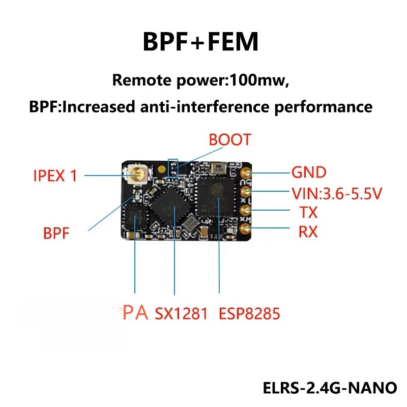 ELRS 2.4GHz NANO Receiver Expr - Rc Hobby Fly Store recension och pris