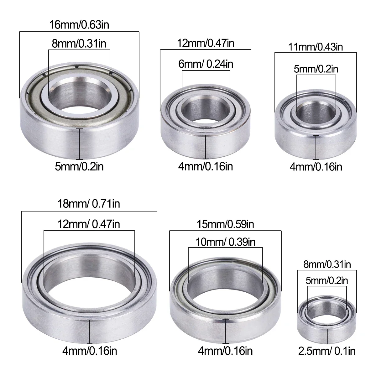 21PCS Metal Ball Bearings Kit  - Rc Crawler 4X4 recension och pris