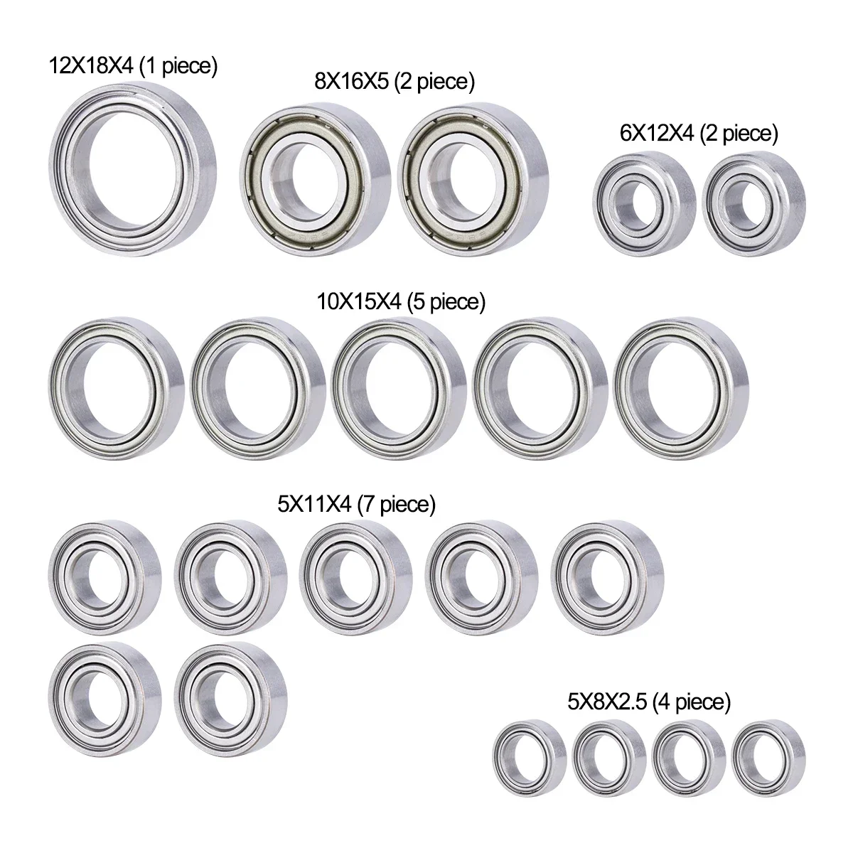 21PCS Metal Ball Bearings Kit  - Rc Crawler 4X4 recension och pris