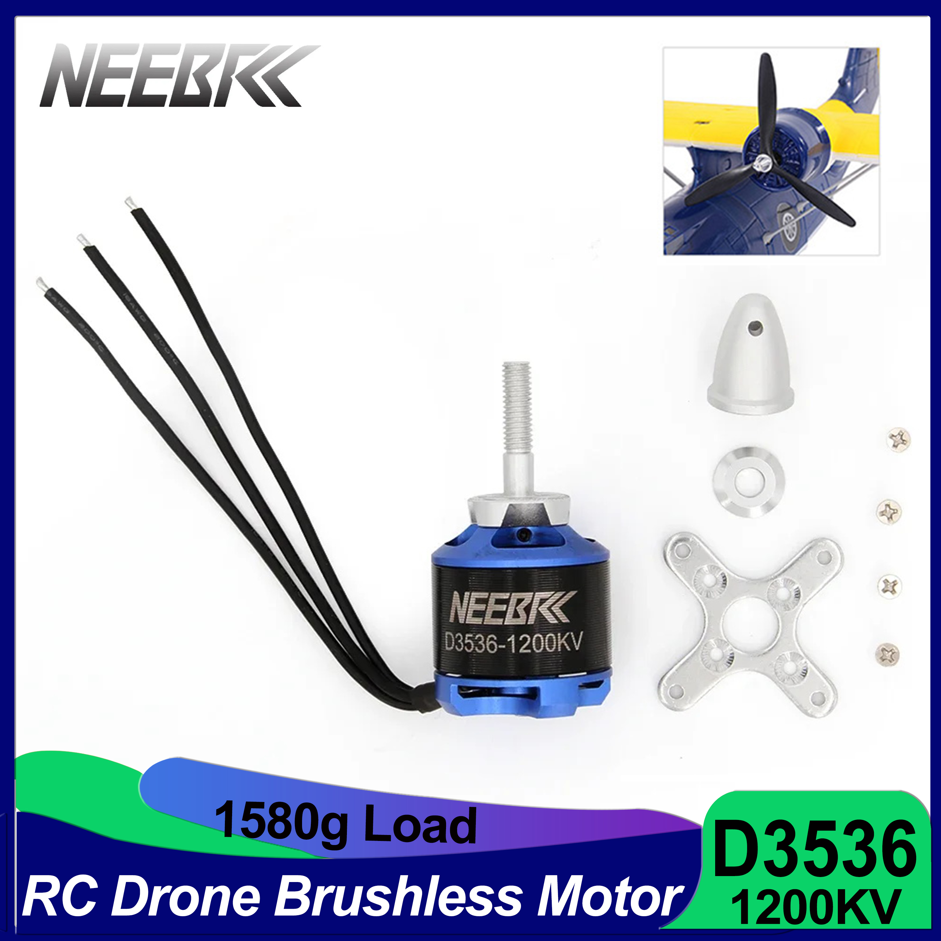 3536 1200KV 2-4S 1580g Load Br - Rc Plane Hobby Zone recension och pris