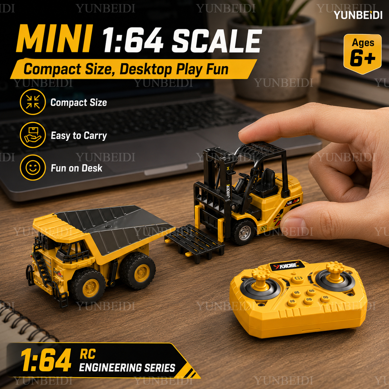 1:64 RC Mini Alloy Car Forklif - Rc Excavator Hobby recension och pris