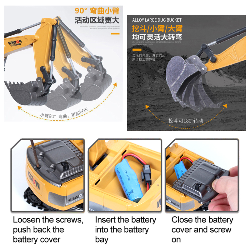 RC Excavator 2.4Ghz 6 Channel  - Rc Excavator Hobby recension och pris