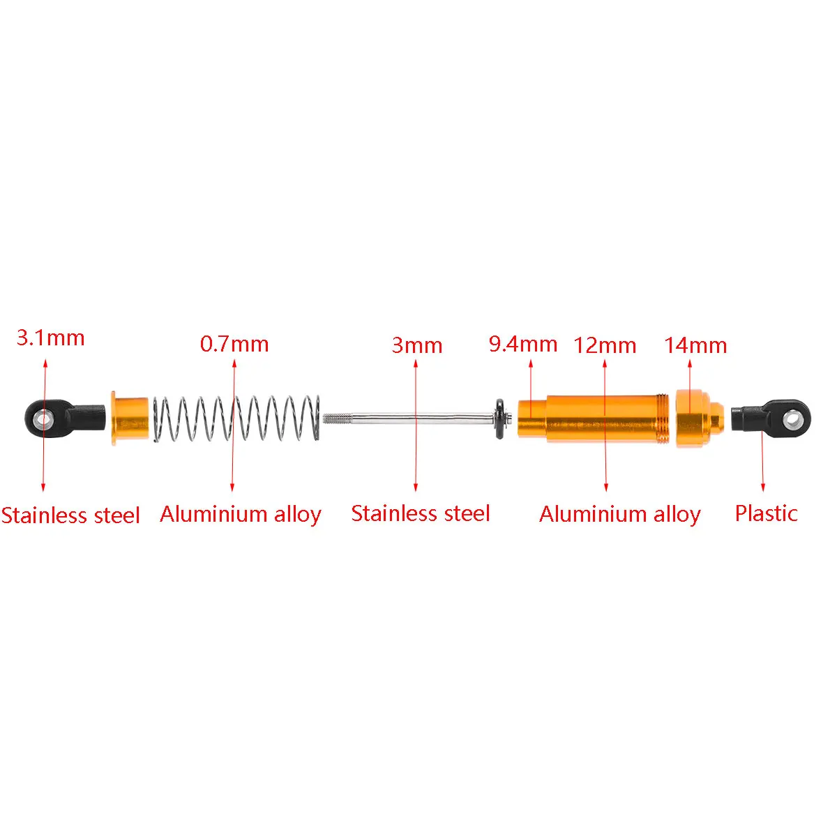 Aluminum Big Bore Shocks 75/85 - Rc Crawler 4X4 recension och pris